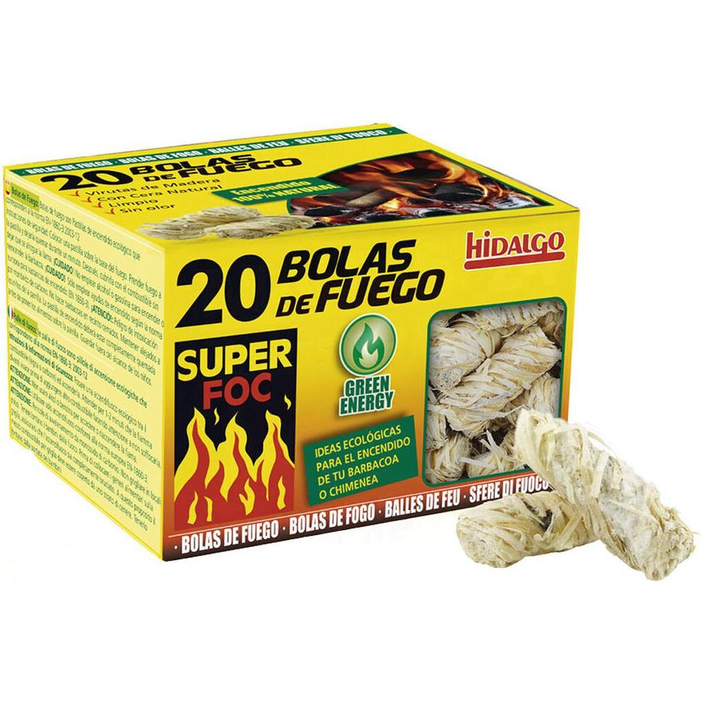 Super Foc Feuerbälle zum Anzünden Holz Wachs Ökologisch 20 Stück (46372719)