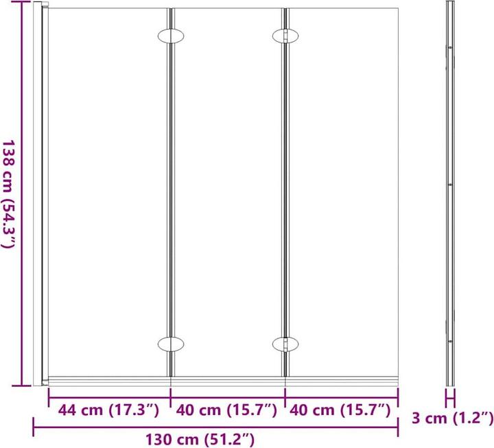 Actual product image vidaXL Duschabtrennung