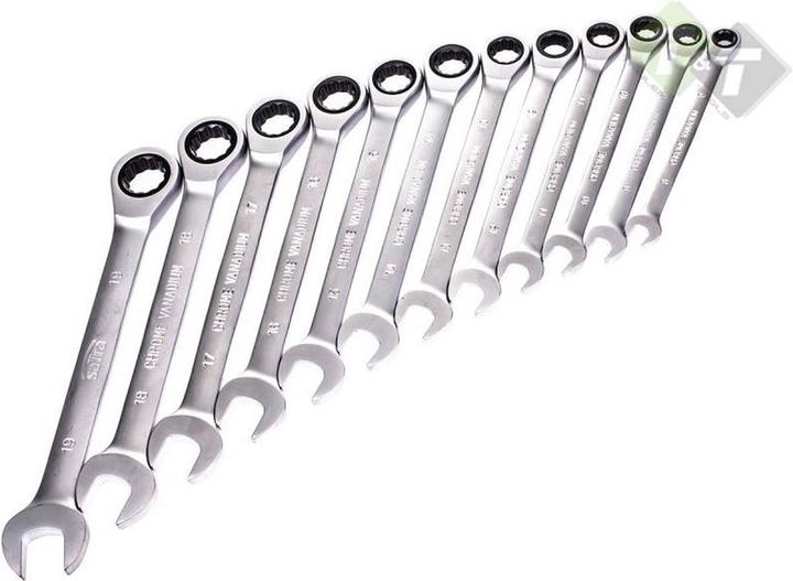 Produktbild Asta Tools Ringmaul-Ratschenschlüssel-Satz 12-tlg 8-19 mm Hochglanz poliert (10  mm, 11 mm, 12 mm, 13 mm, 14 mm, 15 mm, 16 mm, 17 mm, 18 mm, 19 mm, 8 mm, 9 mm)
