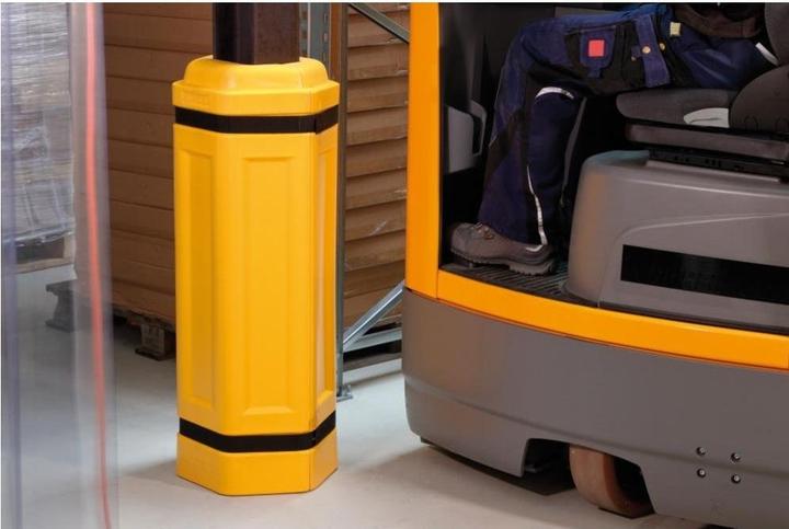 Productafbeelding Dancop Säulenschutz achteckig für Pfosten B100xT100 mm gelb B435xT390xH1000 mm