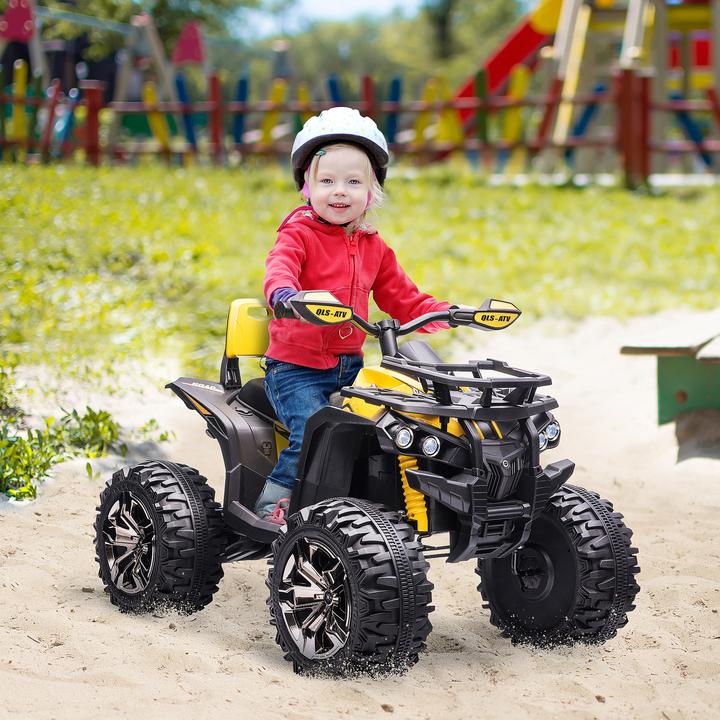 Image du produit Homcom Quad électrique ATV Véhicule pour enfants avec feux avant LED et MP3 USB (12 V)