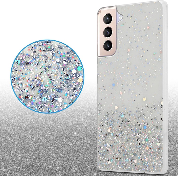 Actual product image Cadorabo TPU cover sparkling glitter (Samsung Galaxy S21+)