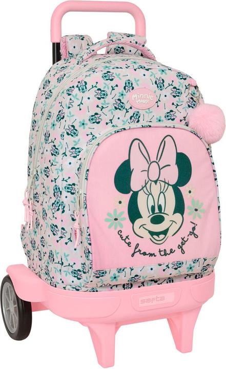 Minnie Mouse Schulrucksack mit Rädern Minty Rosa 33 x 45 x 22 cm (22 l)