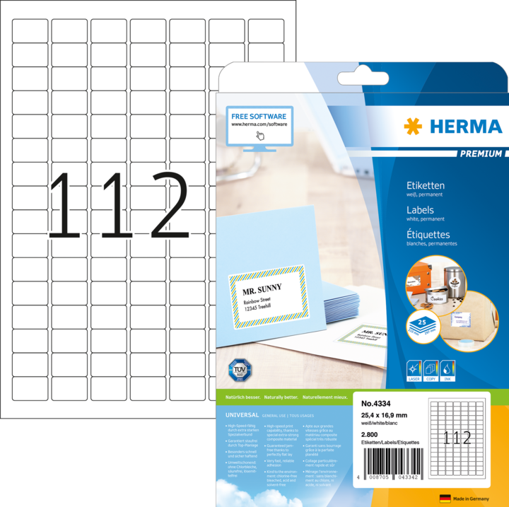 Produktbild Herma Universal Etiketten A4