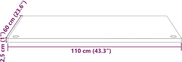 Immagine prodotto vidaXL Schreibtischplatte 110x60x2,5 cm Massivholz Kiefer (110 x 60 x 2,5 cm)