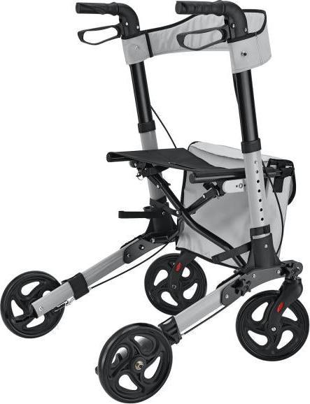 Immagine prodotto Juskys Rollator Vital pieghevole con sedile e borsa per la spesa