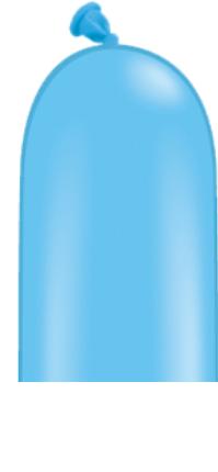 Produktbild Qualatex 100 Modellierballons Hellblau deckend L 180cm (100x)