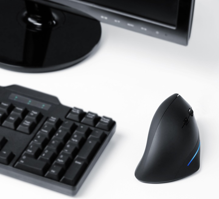 Produktbild CSL ergonomische Maus Funk, ergonomische Vertikal Mouse 2,4 GHz, gegen Maus-/Tennisarm RSI Syndrom (Kabellos)