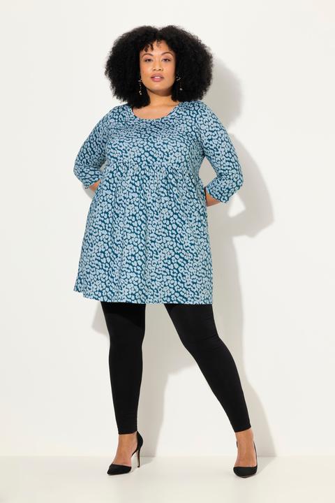 Produktbild Ulla Popken Longshirt, Leomuster, A-Linie, Rundhals, 3/4-Arm (50, 52)