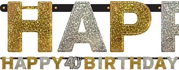 Image du produit Amscan Guirlande Happy Birthday "40 ans