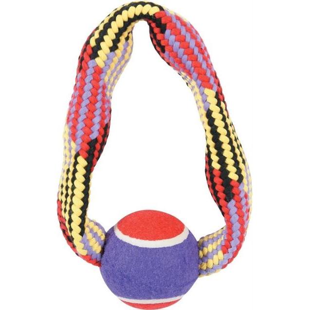 Zolux Rope toy with a tennis ball, circle 23 cm (Hundespielzeug), Hundespielzeug