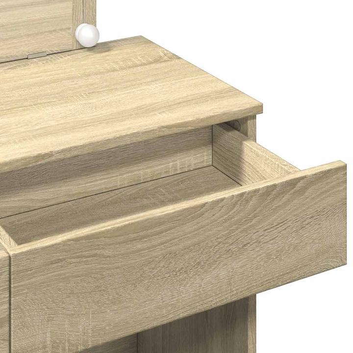 Actual product image vidaXL Dressing table with LED lighting (100 x 40 x 120 cm)
