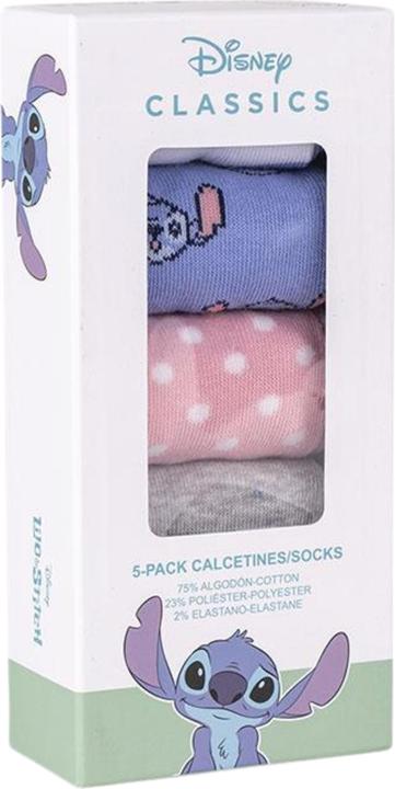 Immagine prodotto Disney Unisex Kids Stitch 5er Pack Socken, bunt, 35-38 (Confezione da 5 pezzi, 35 - 38)