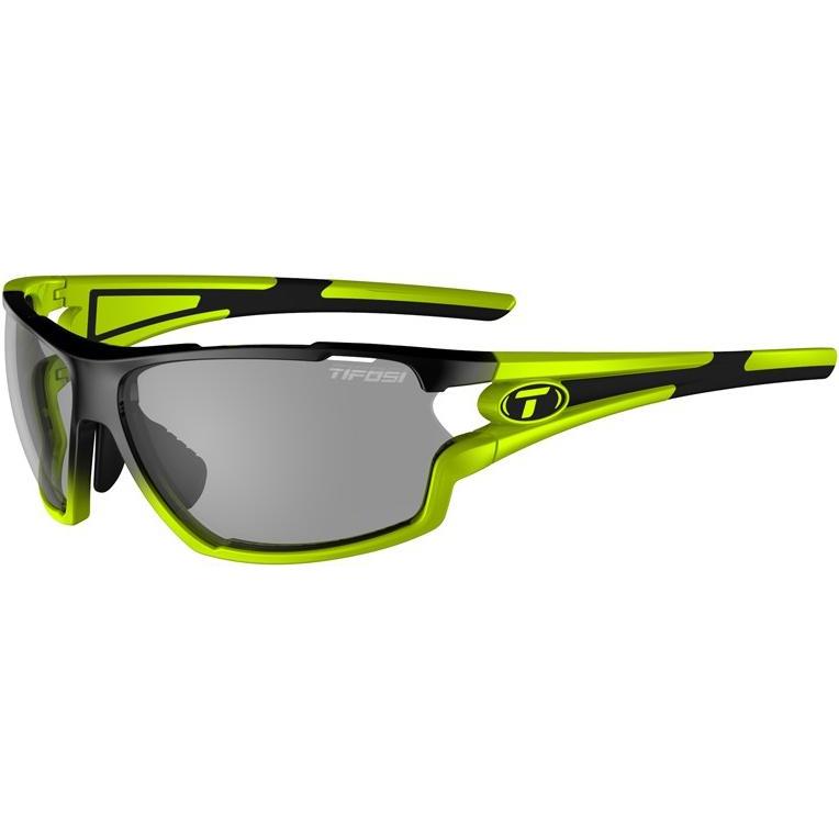 Tifosi, Sonnenbrille, Unisex Amok Single Lens Sonnenbrille, Race Neon/Fototec Smoke, Einheitsgrösse