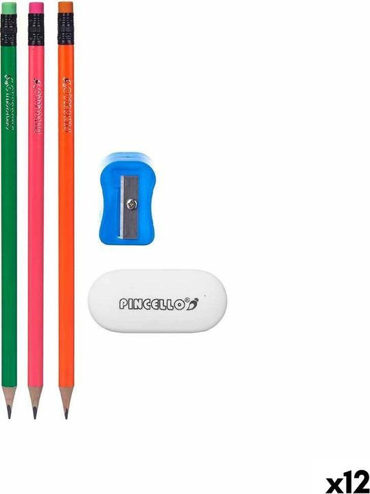 Actual product image Pincello Pencil set sharpener eraser (12 pieces) (12x)