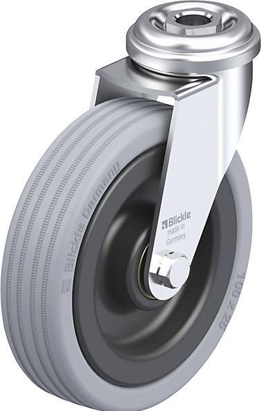 Image du produit kaiserkraft Roulette pivotante LRA-VPA, dimensions platine 43 mm, Ø roue 100 mm, force 70