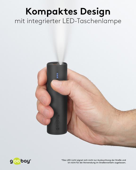 Image du produit Goobay Banque d'énergie pour vélo (5000 mAh, 18 W, 18.50 Wh)