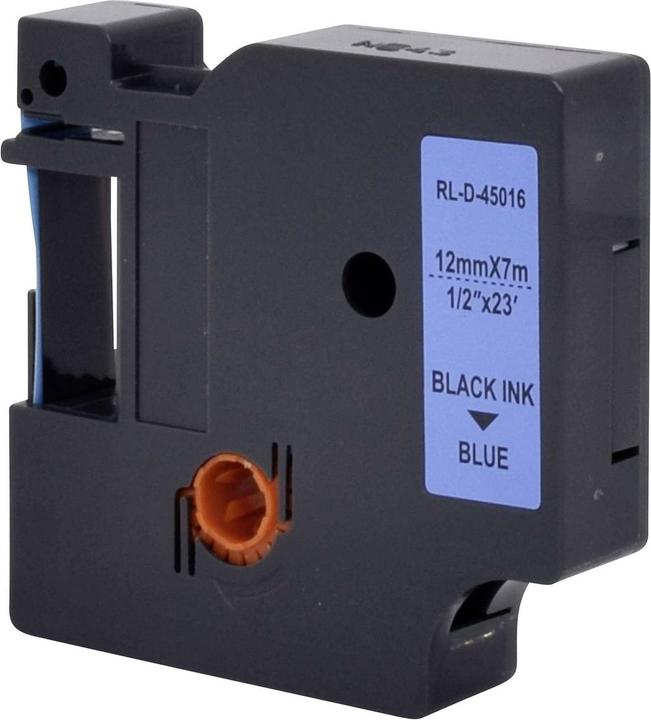 Produktbild Renkforce Schriftband RF-LT-D45016 Kompatibel ersetzt DYMO D1 - 45016 12 mm Ba (1.20 cm, Blau, Schwarz)