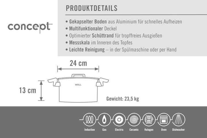 Actual product image Woll Concept (Pot, Stainless steel, 24 x 13 cm)