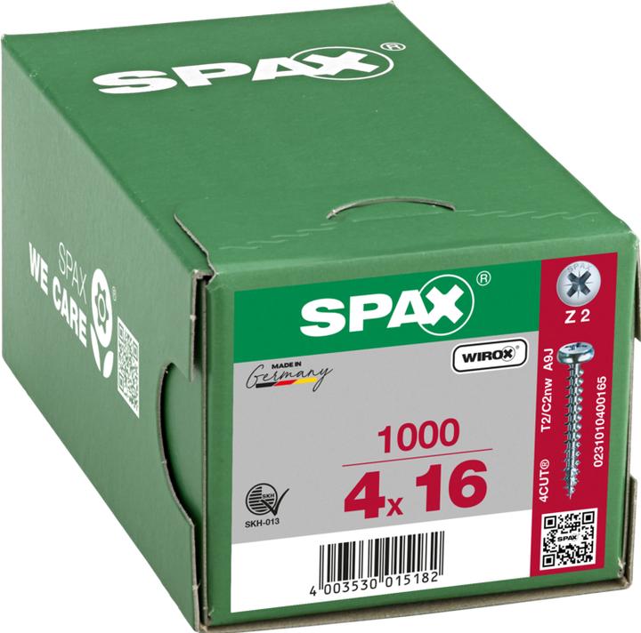 Produktbild Spax Spanplattenschrauben PH PZ2 4,0x16 mm (1000 Schrauben pro Stück)
