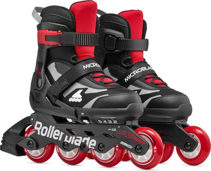 Produktbild Rollerblade Inline-Skates Microblade Combo Schwarz/Rot, 33-36.5 (33, 36.5)