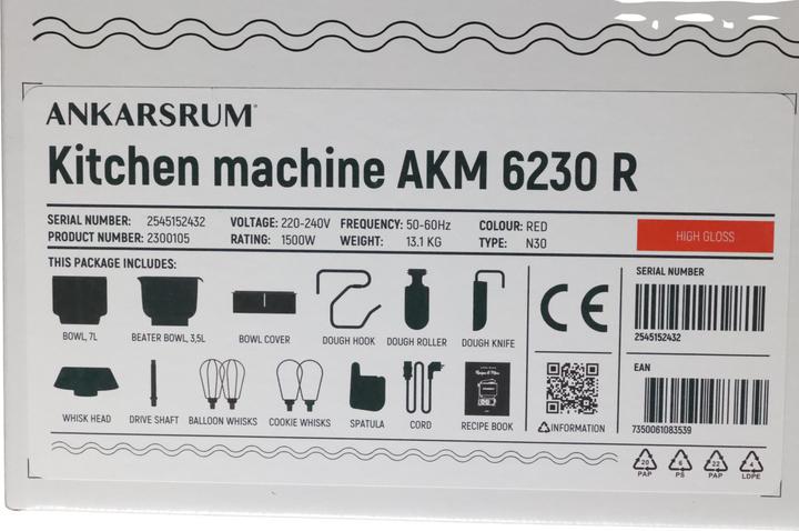 Immagine prodotto Ankarsrum Assistente Originale 6230 (1500 W, 7 l)