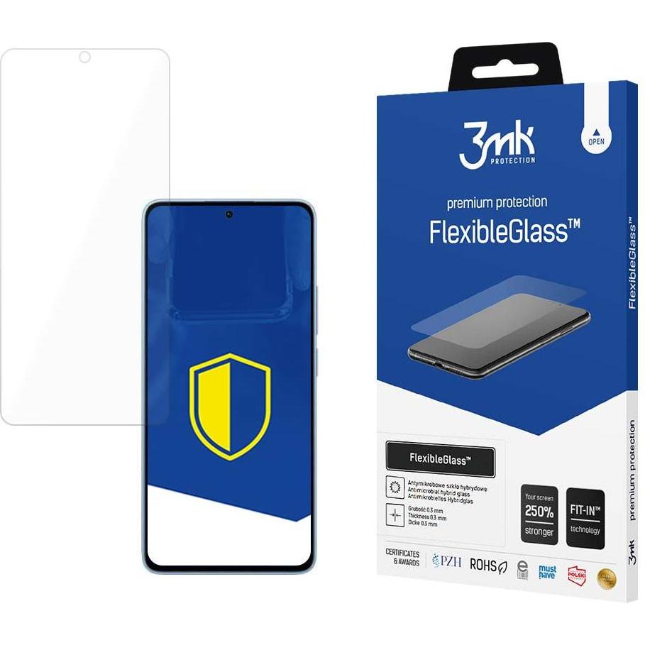 3Mk Trasparente Vetro Ibrido Flexibleglass Per Redmi Note 13 4G (1 Pz., Xiaomi Redmi Note 13 4G), Pellicola Protettiva Smartphone,
