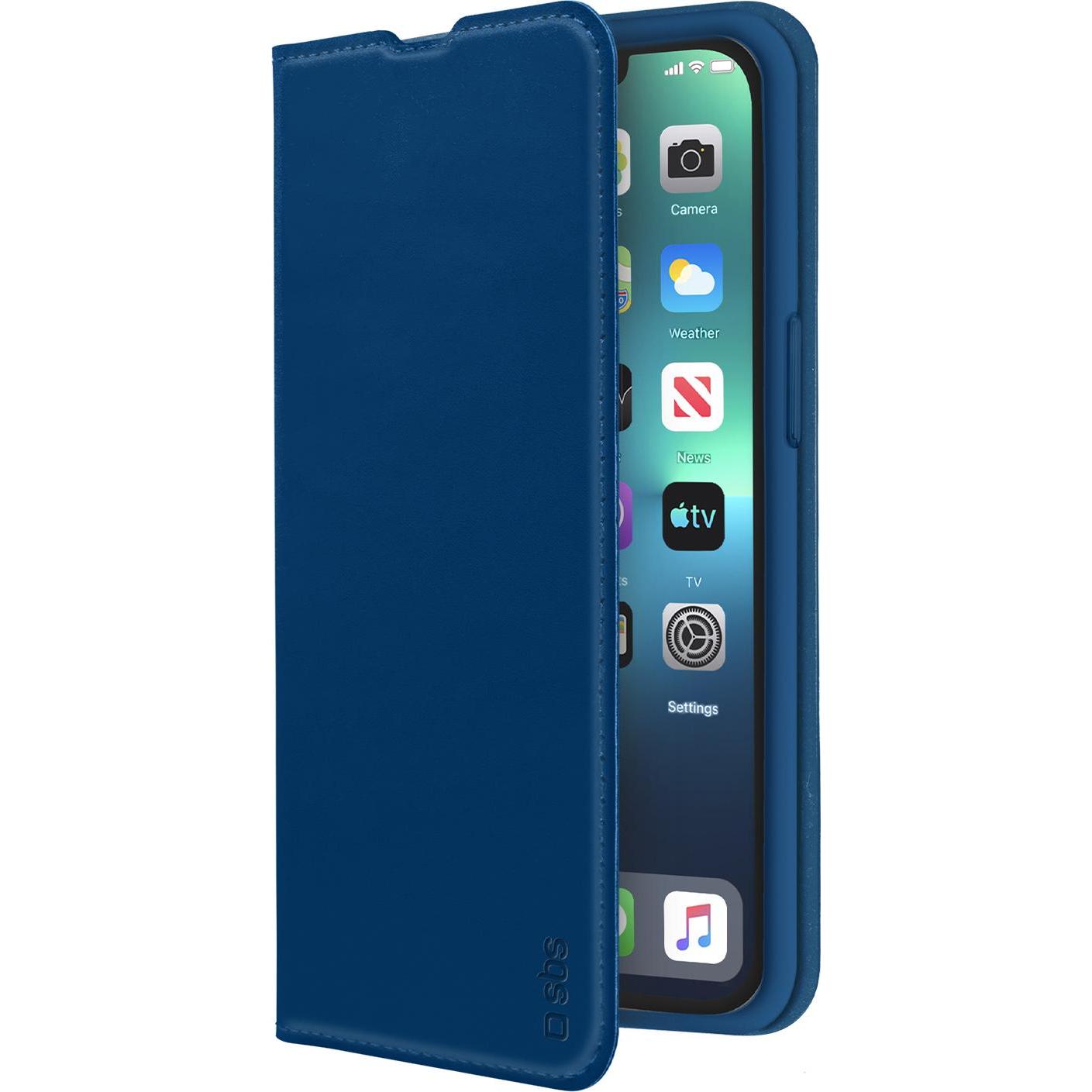 SBS Bookcase Wallet Lite-Hülle für iPhone 13 Pro Max blau (Apple iPhone 13 Pro Max), Smartphone Hülle, Rot