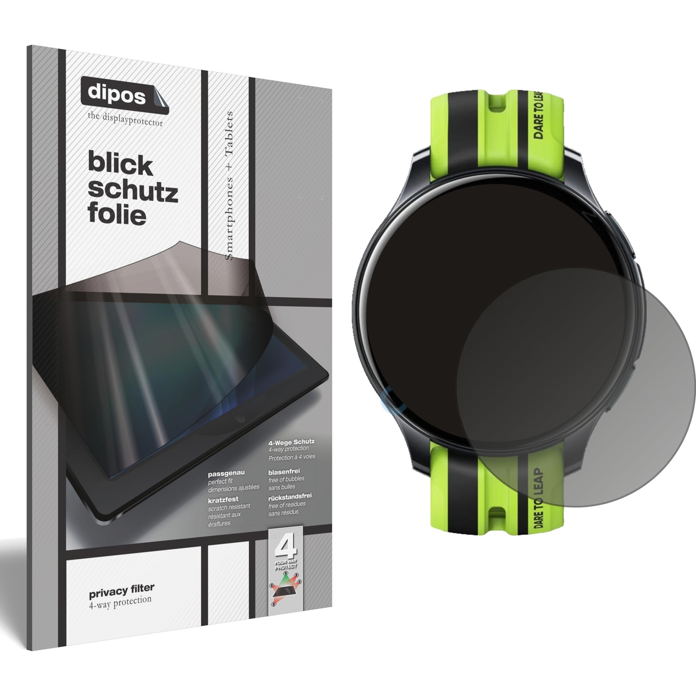 Dipos Blickschutzfolie 4-Way Privacy, Smartwatch Schutzfolie, Transparent