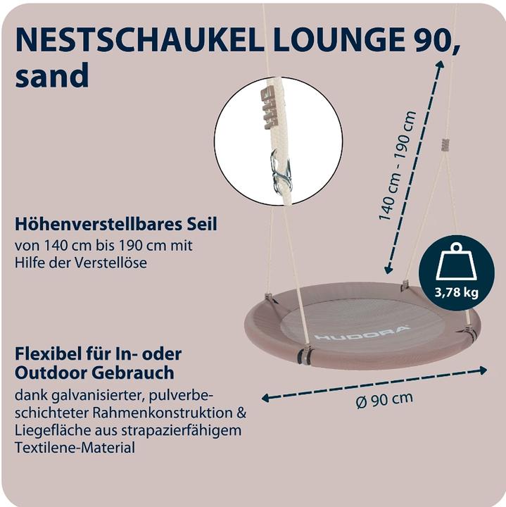 Productafbeelding Hudora Nest Swing Lounge 90cm, Zand
