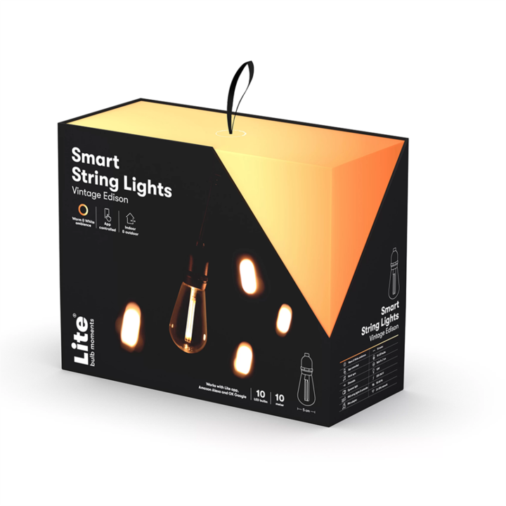Image du produit Nordic Smartlight Lite bulb moments - smart Light Chain - Vintage Edison (13 m)