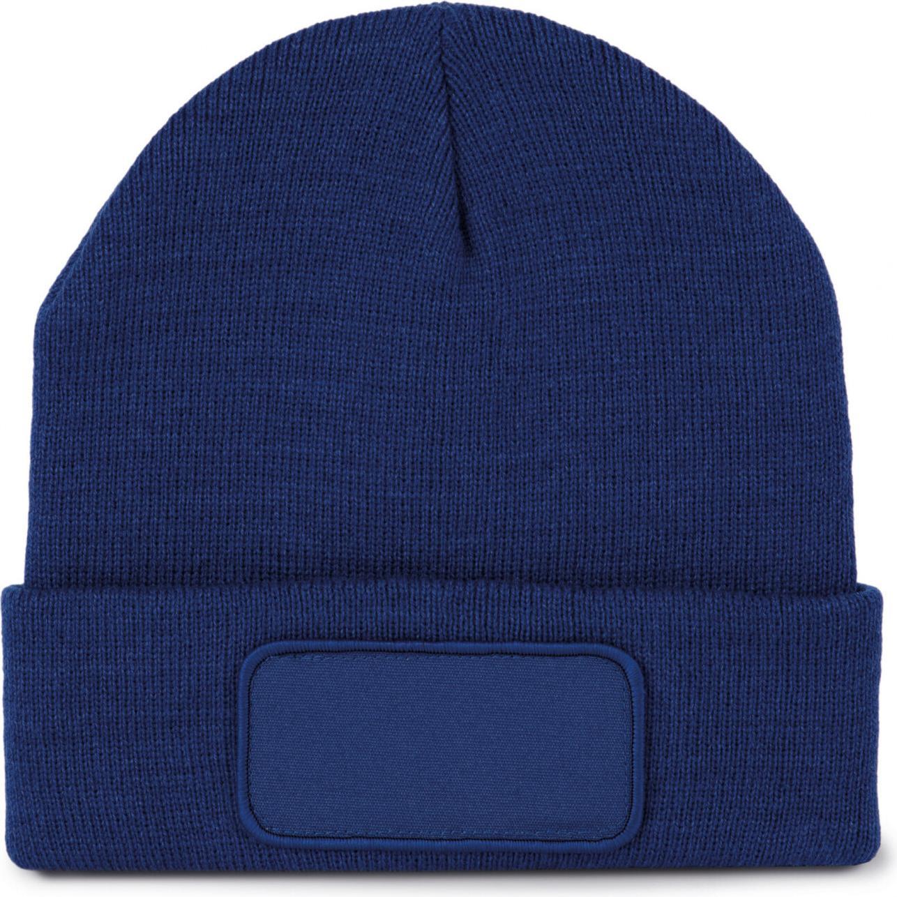 Thumbnail - K-up, Mütze, Recycelte Mütze mit Patch und Thinsulate-Futter, Blau