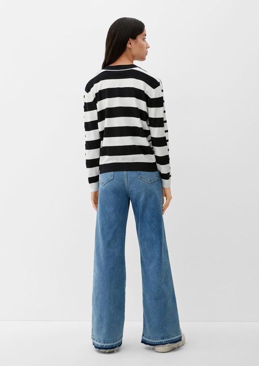 Produktbild s.Oliver Strickjacke Strickjacke mit Streifenmuster (36)