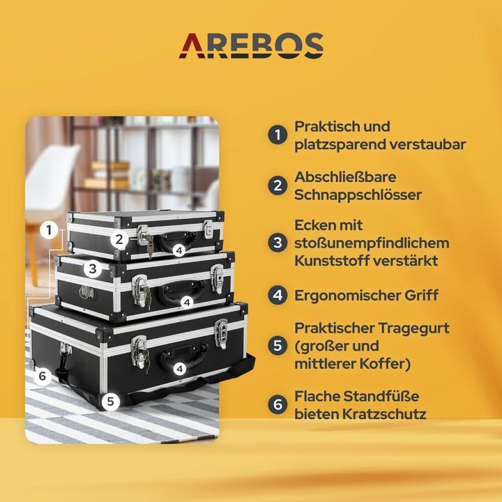 Immagine prodotto Arebos Custodia in alluminio (50 l)