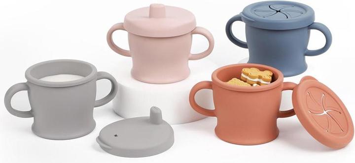 Produktbild Haakaa Trink und Snack Tasse - Stahlblau