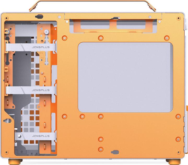 Produktbild Jonsplus MATX Handle Case Z20 - White-Orange (mATX)