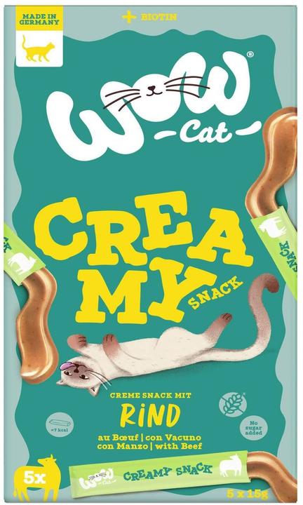 Produktbild WOW Creamy mit Rind, 5x15g (Adult, 5 Stk., 75 g)