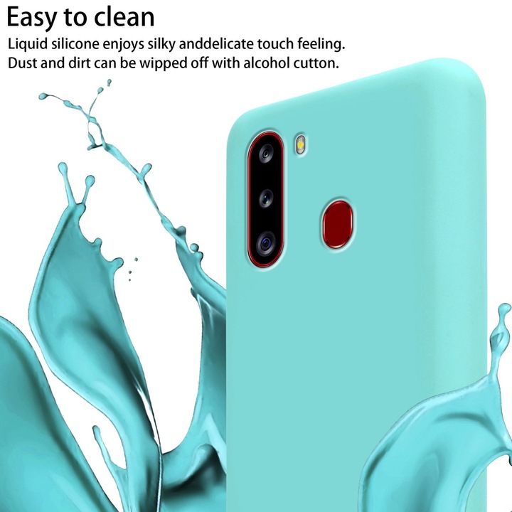 Actual product image Cadorabo TPU Cover Mobile Phone Chain Liquid (Samsung Galaxy A21)