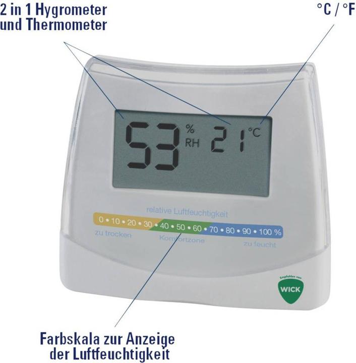 Image du produit Wick Hygromètre et thermomètre