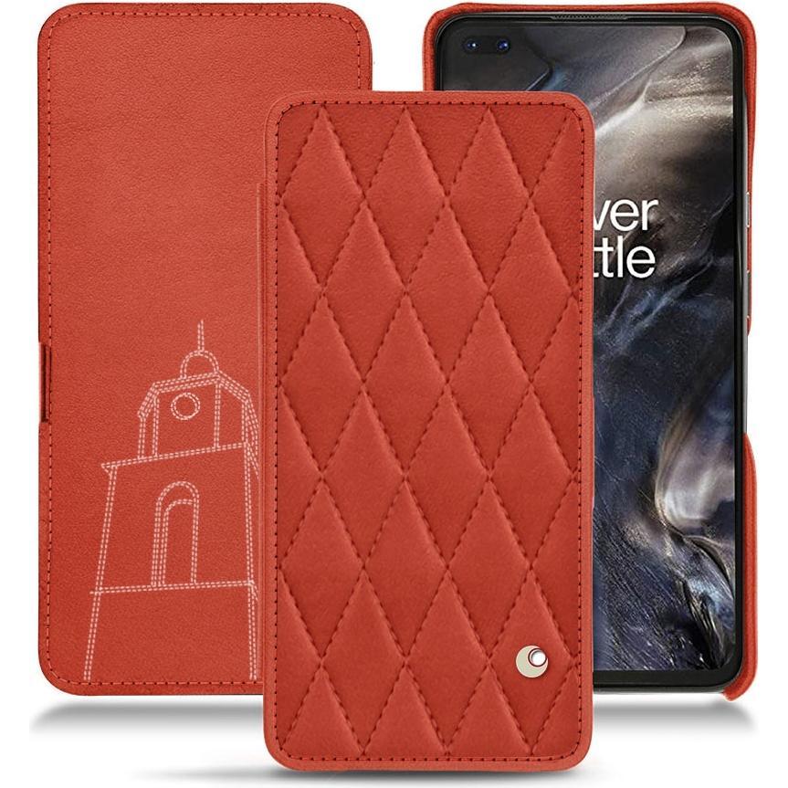 Noreve Lederschutzhülle horizontal (OnePlus Nord), Smartphone Hülle, Orange