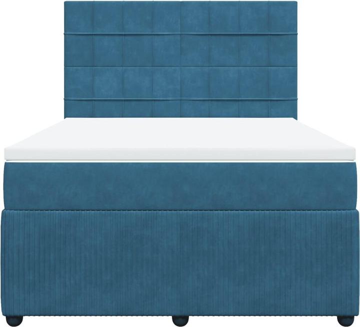 Actual product image vidaXL Bo x spring bed with mattress 160 x 200 cm velvet (160 x 200 cm)