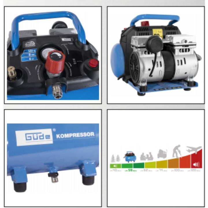 Actual product image Güde Compressed air compressor Airpower 110/8/6 SILENT (6 l)