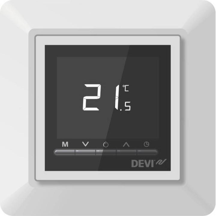 Produktbild Devi Timer-Thermostat OPTI 140F105 mit weissem Einfachrahmen