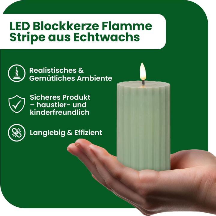 Actual product image Star Trading LED Pillar Candle Flame Stripe (1 x)
