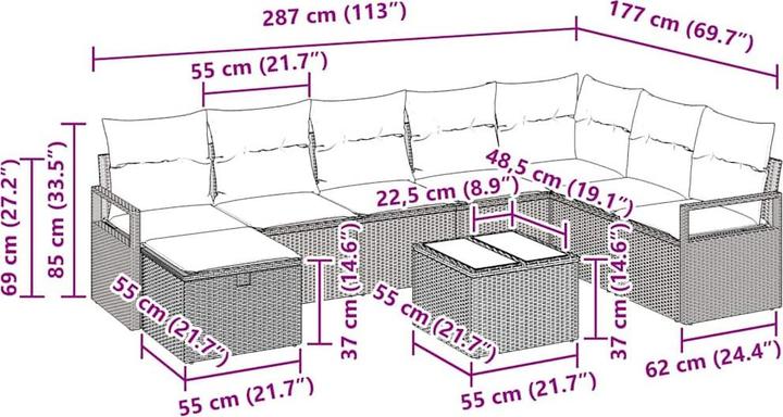 Produktbild vidaXL Poppy