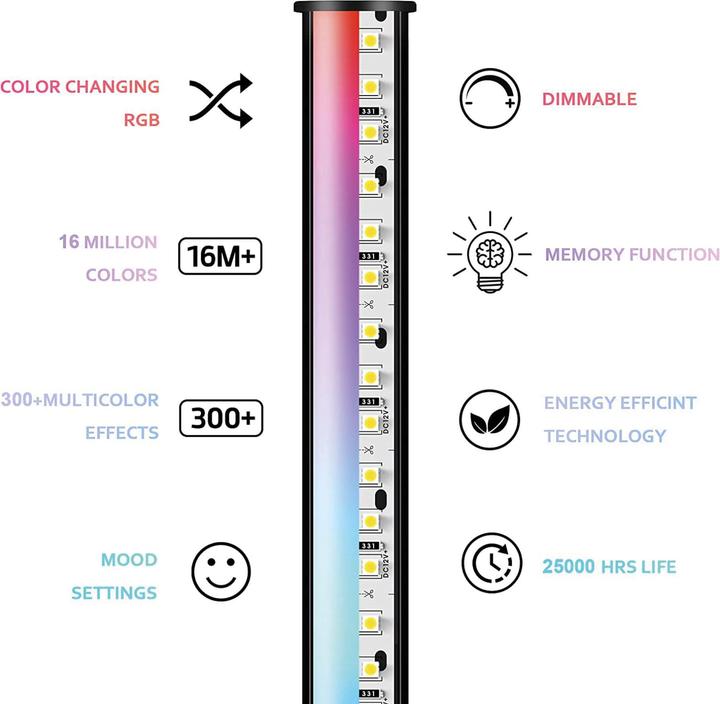 Immagine prodotto KSIX Lampada A LED Esquinera Inteligente Rgbw 140cm (450 lm)