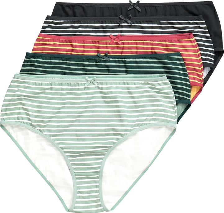 Actual product image Ulla Popken 5 Pack of Midi Briefs- Stripes (42, 44)