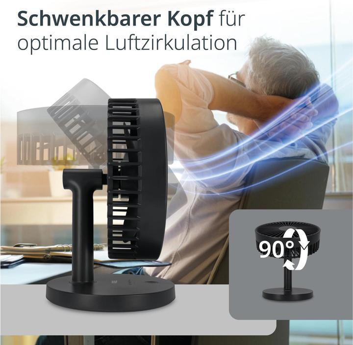 Immagine prodotto ADE Tischventilator kabellos Anthrazit, Typ: Tischventilator (22 dB)