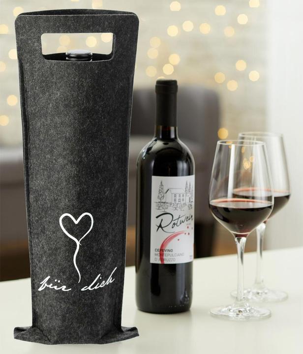 Produktbild Casativo Flaschentasche aus Filz mit Druck (1x)