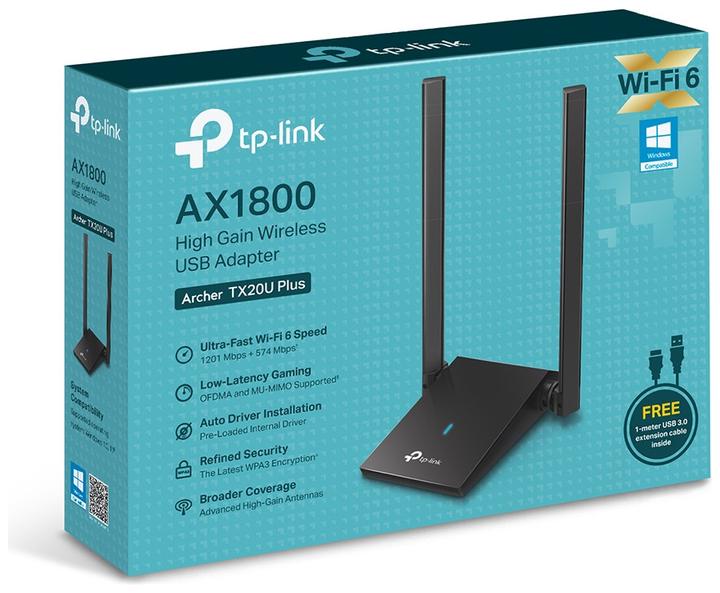 Actual product image TP-Link Archer TX20U Plus Wi-Fi 6 USB adapter AX1800 (USB 3.0 standard-A plug)